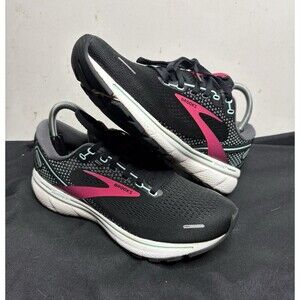Brooks Womens Ghost 14 1203561B013 Black Running Shoes Sneakers Size 8.5 B